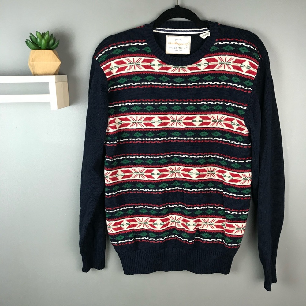 Weatherproof vintage sweater size med fair isle